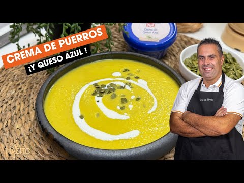 MARAVILLOSA RECETA DE CREMA DE PUERROS CON QUESO AZUL