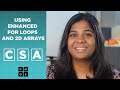 Understanding Enhanced For Loops in 2D Arrays