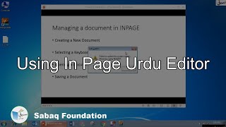 Using In Page Urdu Editor