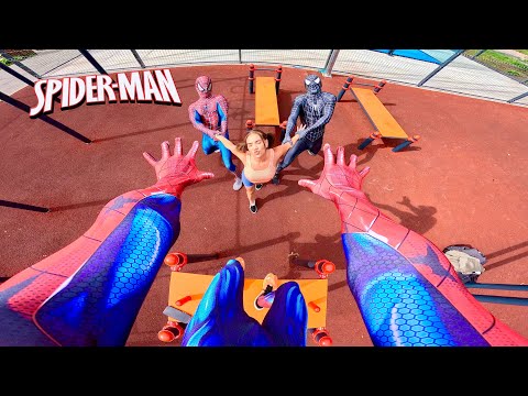 SPIDER-MAN VS CRAZY GIRL IN LOVE ( Funny ParkourPOV Spider-Man)