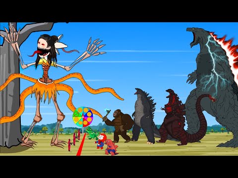 If Evolution of GODZILLA vs Squid Game Trying Dalgona Candy Level Max Shapes - FUNNY CARTOON