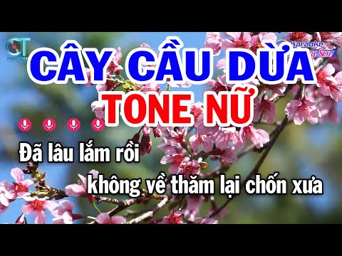 Karaoke Cây Cầu Dừa Tone Nữ ( Am ) Nhạc Sống Mới | Karaoke Đồng Sen