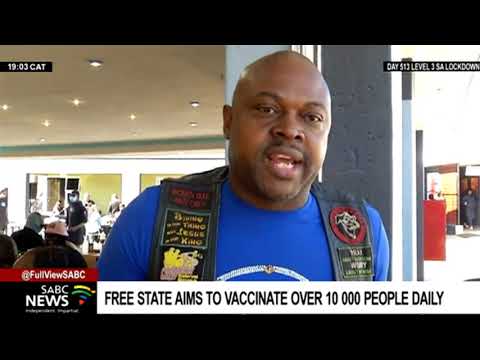 Free State Health department on a drive to vaccinate 10 000 people a day