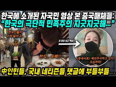 중국반응│한국에 소개된 중국 영상을 본 중국언론과 유튜버들│중국에서 퍼간 중국어로 영상을 중국반응│한국인 댓글에 부들부들, 한국의 민족주의 지긋지긋해│중국어로[路]