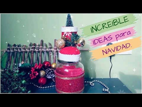 Fabulosas IDEAS para decorar tu CASA en NAVIDAD con  FRASCOS de  CRISTAL