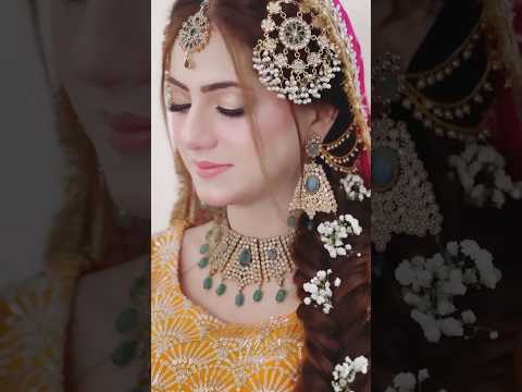 Kashees Bridal Makeup Tutorial|Kashees Bridal Makeup open front hairstyle #ytshorts #shortsviral