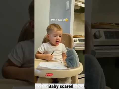 baby scared reaction funny video #shorts