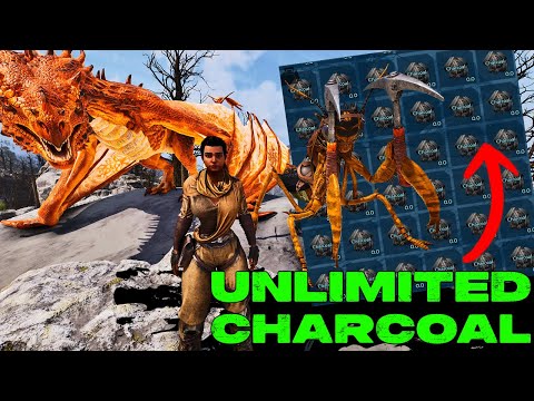 How To Farm CHARCOAL on Ragnarok in Ark Survival Ascended!!!