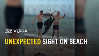 YouTube video thumbnail: Shahed Drone Washed up on a Ukrainian Beach