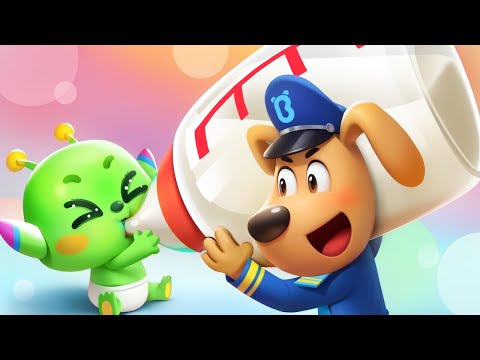 Polisi Merawat Bayi Alien 👮‍♂️👽 | Bayi Lucu dari Luar Angkasa | Kartun Lucu | Kepala Polisi Labrador