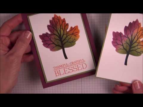 Sponging and Masking technique for fall card