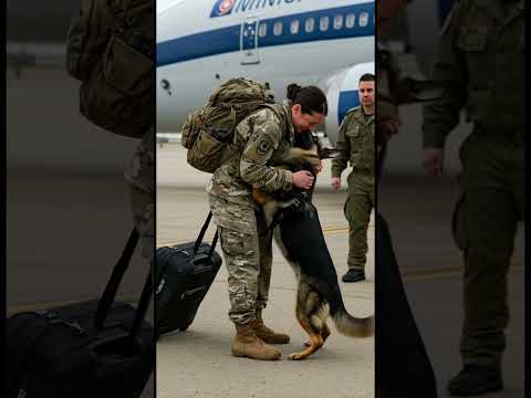 Homecoming A Soldier’s Reunion with Her Loyal K9 After Deployment #heroicdogs #k9partner #viralshort
