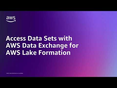 Access Data Sets with AWS Data Exchange for AWS Lake Formation | Amazon Web Services