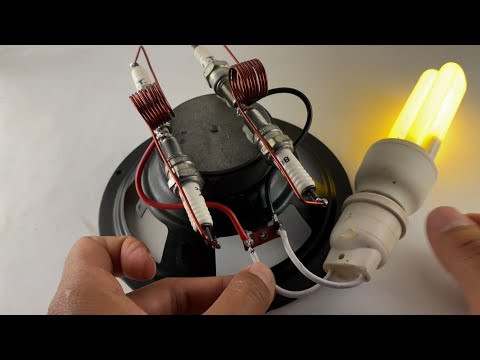 Wow Awesome Free Energy Generator Using Speaker With Spark Plug 100% #technology #engineering