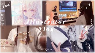 いっぱい料理するぞー！🍳イラストレーターの4日間🎨🐶エクステしたよ💘久しぶりのお友達🕶️🐰【Vlog】