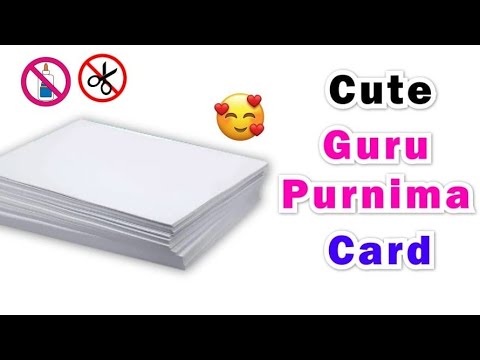 🥰No glue No scissors🥰 DIY Guru purnima greeting card making idea 2025 / Handmade gift for teacher