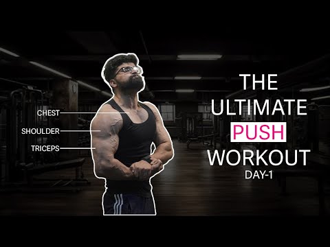 PUSH DAY workout series DAY-1💪🏻 || pt(personal training ke Bina) workout kaise kare??🤔