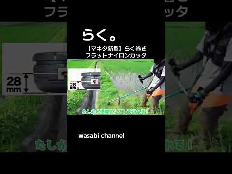 らく巻きフラットナイロンカッタ #草刈り #農業 #田んぼ #マキタ #マキタ新型 #新型 #マキタ沼 #らく巻きフラットナイロンカッタ #ナイロンコードヘッド #makita #わさびチャンネル