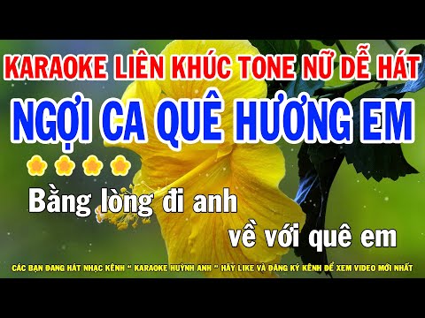 Karaoke Liên Khúc Nhạc Sống Cha Cha Ngợi Ca Quê Hương Em | Tone Nữ