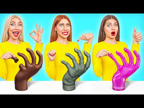 Gummy Food, Real Food vs Chocolate Food Challenge by Mega DO