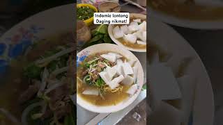 Nikmatnya indomie lontong daging! #streetfood