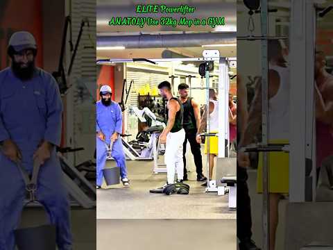 ELITE Powerlifter ANATOLY Use 32kg Mop in a GYM #trolllife #funny
