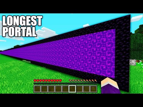 I found a LONGEST PORTAL TUNNEL in Minecraft ! Who lives in the BIGGEST PORTAL ? NEW portal