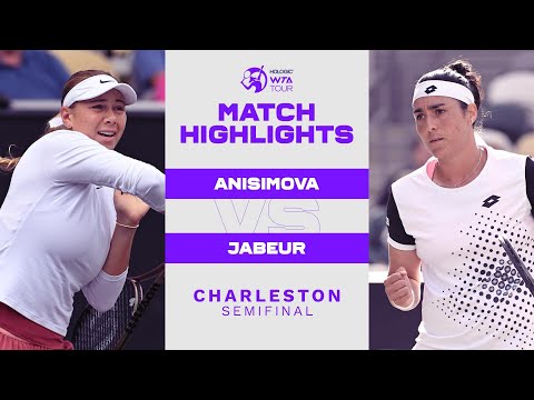 Amanda Anisimova vs. Ons Jabeur | 2022 Charleston Semifinal | WTA Match Highlights