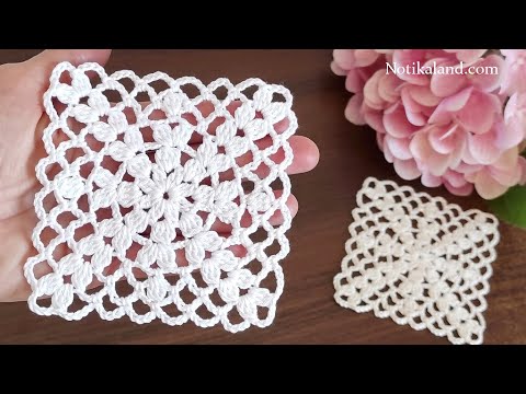 Crochet square Step by step BEAUTIFUL AND EASY