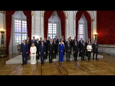 EU leaders pose for group photo during summit in Copenhagen | AFP