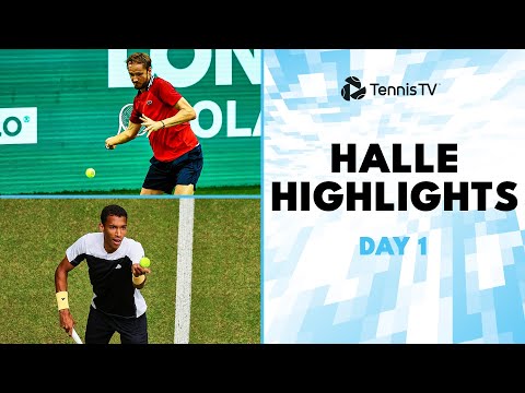 Medvedev Takes On Borges; Hurkacz vs Cobolli; Zhang, Sonego & More Feature | Halle Highlights Day 1