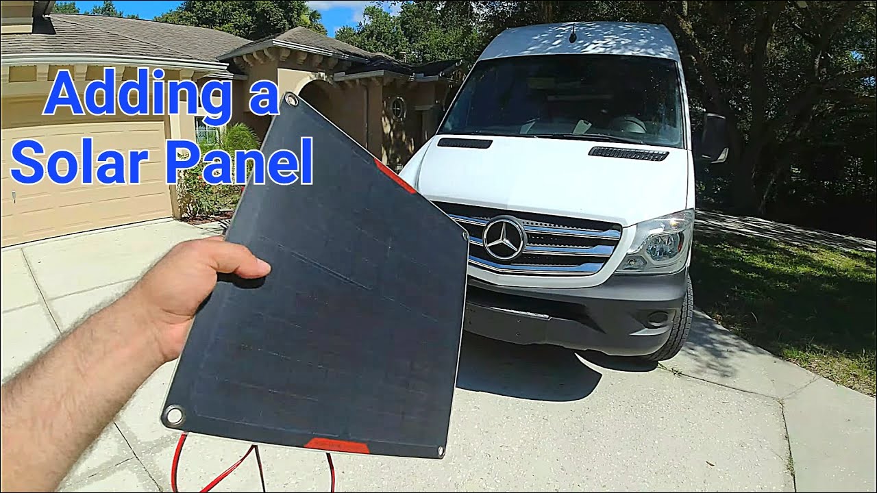 Installing a 20W 12V Solar Panel on my Mercedes Sprinter Van