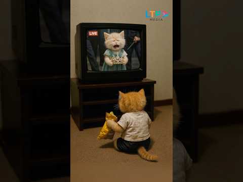 The sparkling crown attracted the cat. #viral #cat #shorts #shortvideo #viralvideo #poorcat #ai