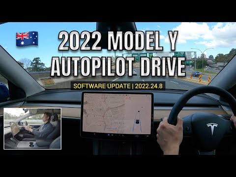 2022 MODEL Y AUTOPILOT TEST DRIVE AUSTRALIA Software Update 2022.24.8