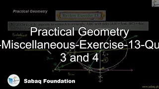 Practical Geometry Circle-Miscellaneous-Exercise-13-Question 3 and 4