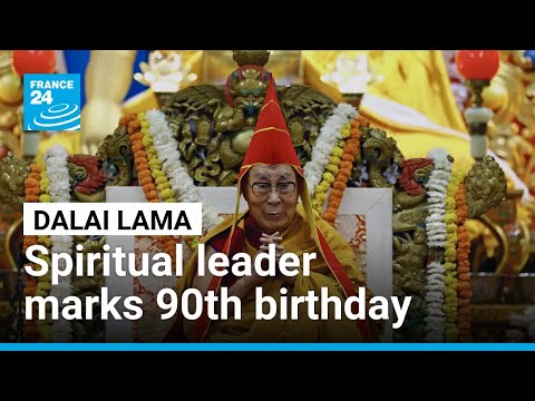 YouTube video thumbnail: Dalai Lama Marks Landmark 90th Birthday, Prays for Peace 