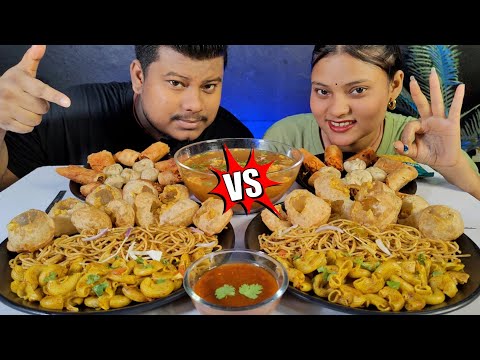 Golgappa | Chowmein | Pasta Challenge | Spicy Pani Puri Challenge | Fast Food Challenge