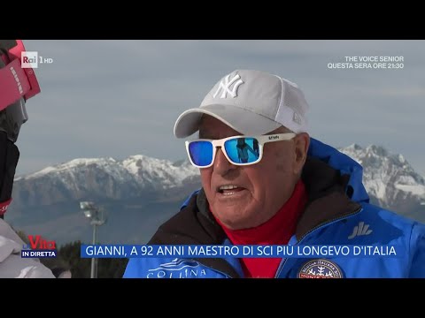 Gianni, a 92 anni maestro di sci più longevo d'Italia - La Vita in diretta - 01/03/2024