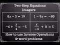 Solving Linear Equations and Word Problems