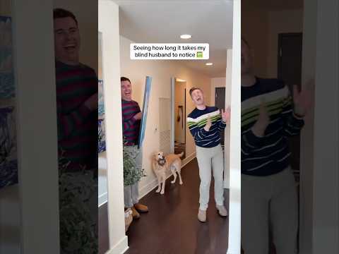 Hiding from my blind husband 🤣 #shorts