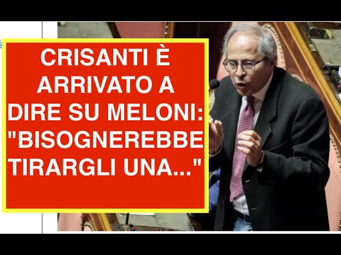 CRISANTI È ARRIVATO A DIRE SU MELONI: "BISOGNEREBBE TIRARGLI UNA..."