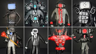 All Skibidi Toilet characters using Clay