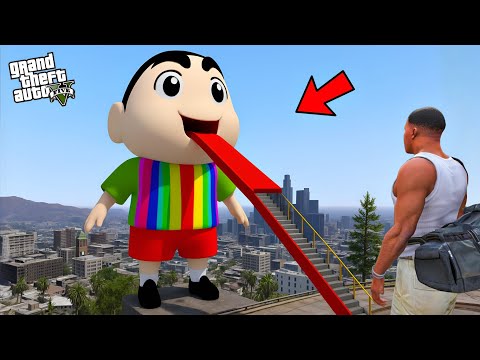 FRANKLIN FOUND A STAIRWAY TO SHINCHAN'S MOUTH IN GTA 5