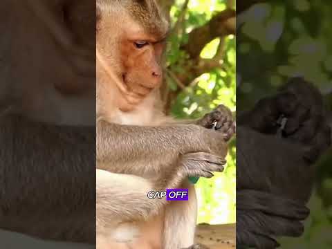 What caused that sudden explosion?#animals #monkey #foryou