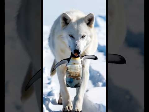 A touching story about a wolf saving a trapped penguin by getting help from humans #animals