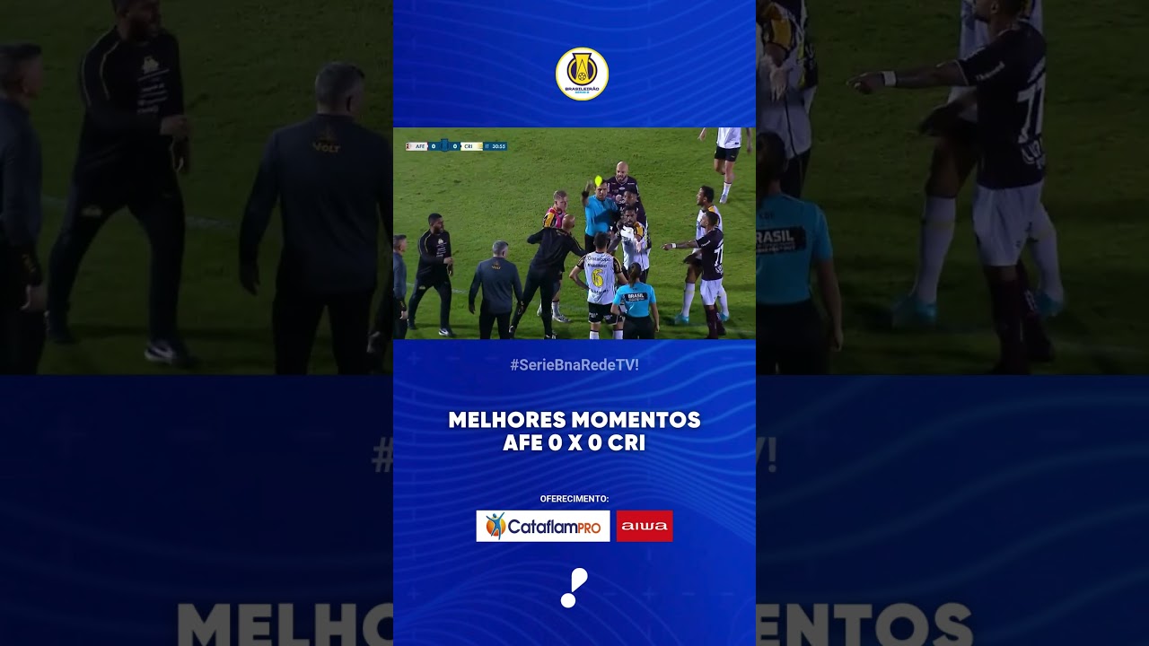 Melhores Momentos AFE 0 x 0 CRI   Série B 2025
