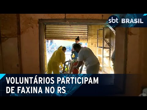 Voluntários participam da maior faxina da história do RS | SBT Brasil (22/06/24)