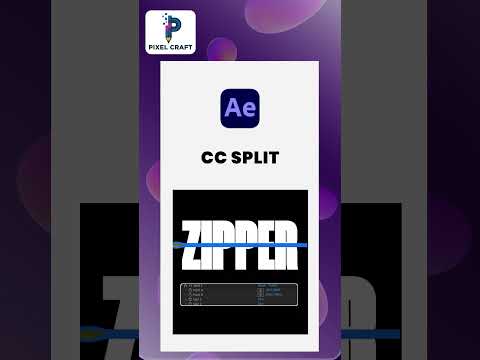 🧥 Create Zipper Animation in After Effects using CC Split!#CCSplit #ZipperEffectAE