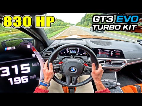 830HP BMW M3 testing GT3 EVO TURBOS on RON98 & RON102 at AUTOBAHN