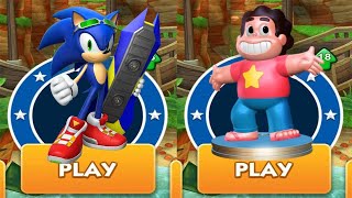 EXTREME GEAR RIDERS EVENT❗-EXTREME GEAR SONIC vs STEVEN UNIVERSE vs ALL BOSSES - SONIC DASH GAMEPLAY